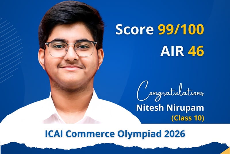 Proud Moment! Nitesh Nirupam (Class 10) Scores 99/100, Secures AIR 46