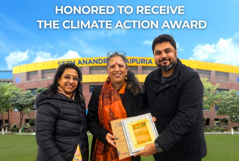 Seth Anandram Jaipuria School Ghaziabad Honored with the Climate Action Award